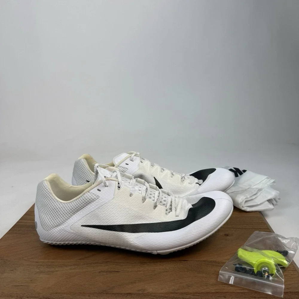 New Mens‎ Nike Zoom Rival Sprint White Spiked Running Shoes Size 14